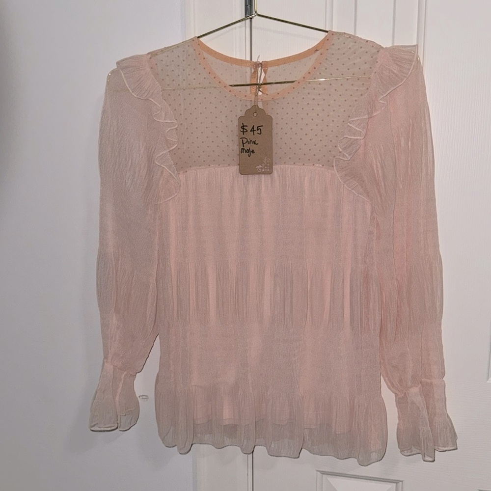 Light Pink Maje Blouse, size S